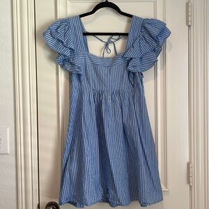 Urban Outfitters Blue & White Striped Dress